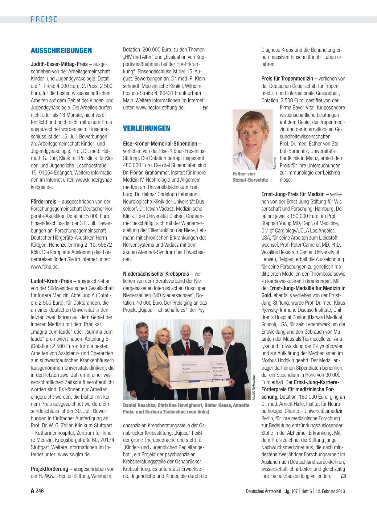 Vorschauseite 1: Ausschreibungen