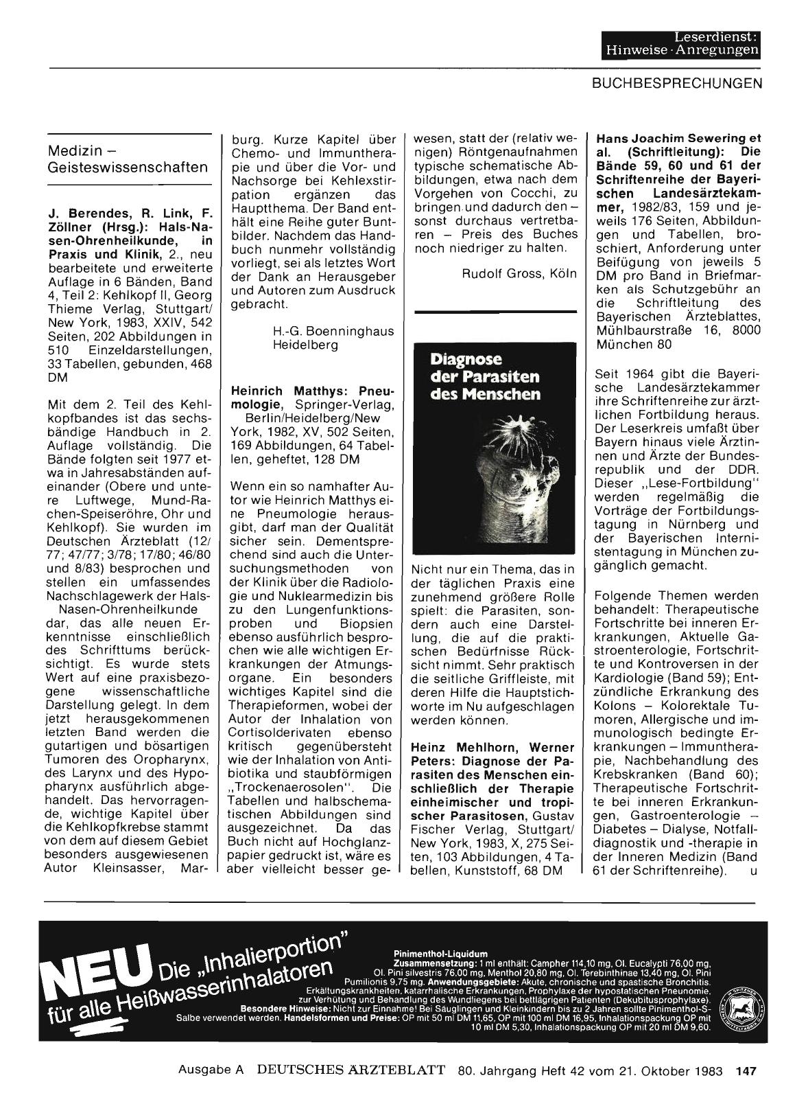 Vorschauseite 1: Medizin - Geisteswissenschaften: Heinz Mehlhorn, Werner Peters: Diagnose der Parasiten des Menschen einschließlich der Therapie einheimischer und tropischer Parasitosen