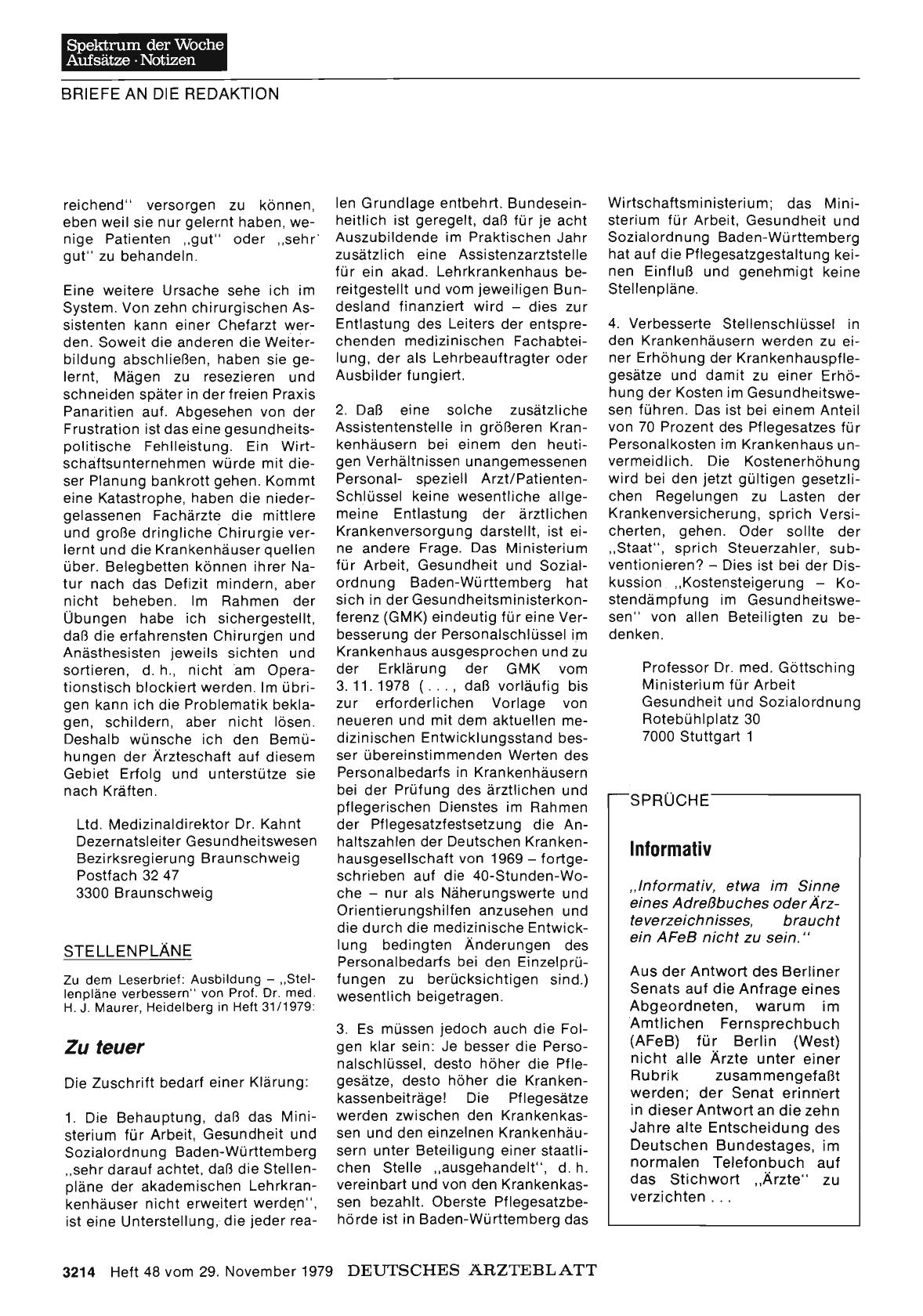 Vorschauseite 1: STELLENPLÄNE: Zu teuer