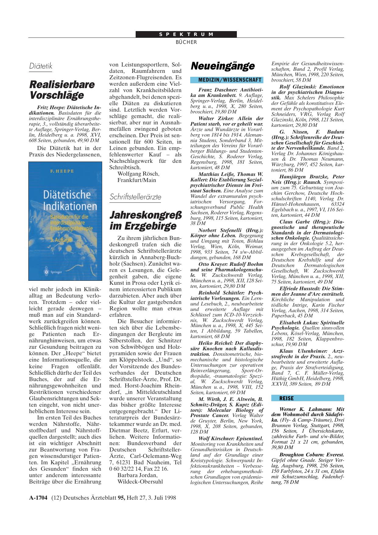 Vorschauseite 1: Diätetische Indikationen