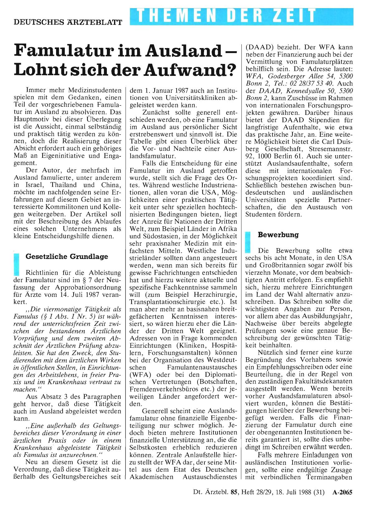 Vorschauseite 1: Famulatur im Ausland – Lohnt sich der Aufwand?