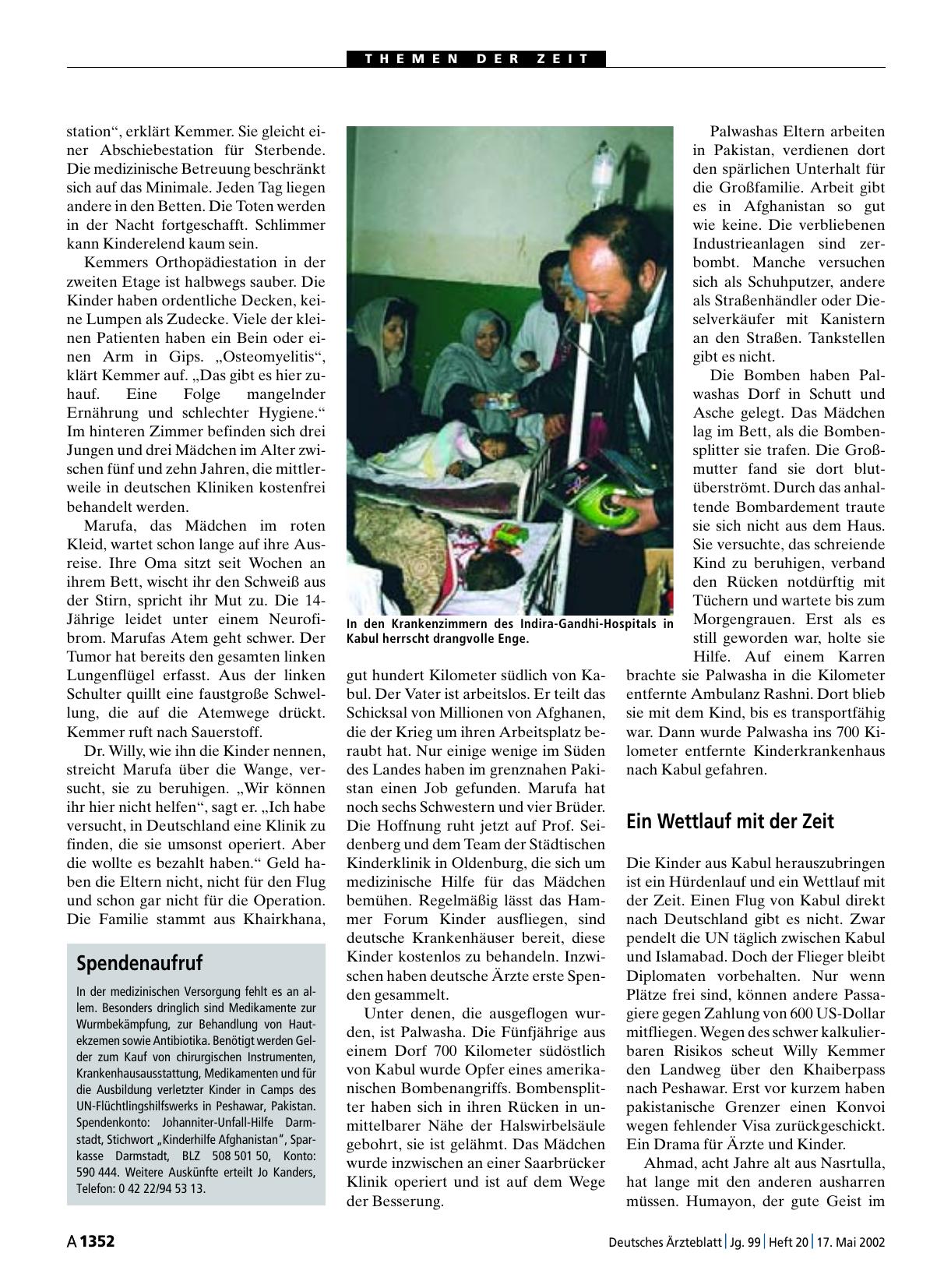 Vorschauseite 1: Spendenaufruf