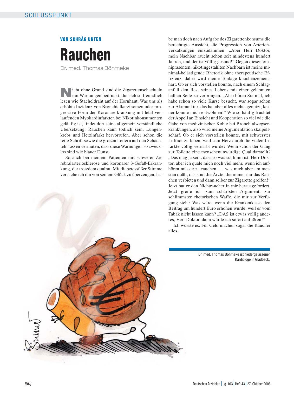 Vorschauseite 1: Von schräg unten: Rauchen