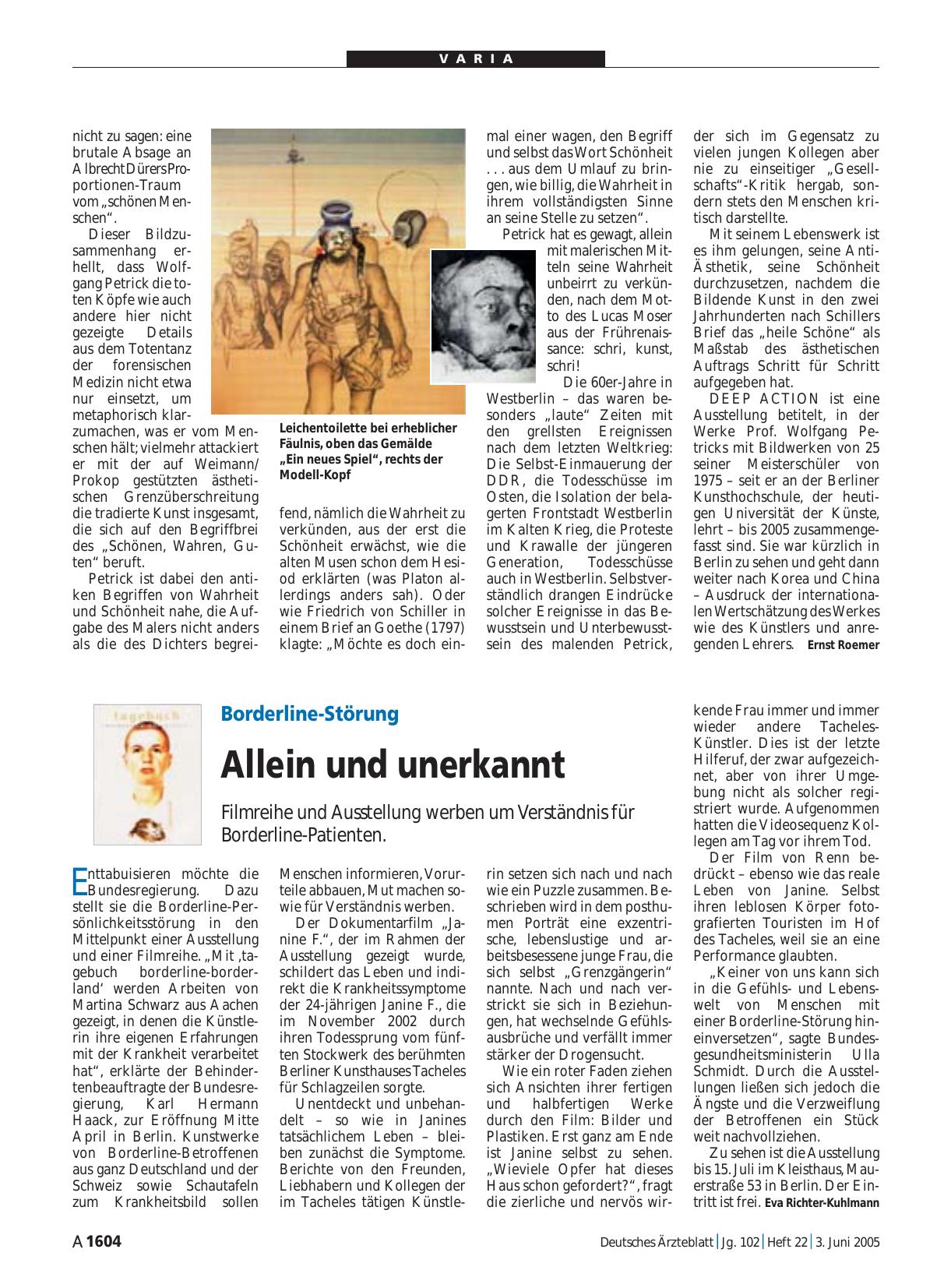 Vorschauseite 1: Borderline-Störung: Allein und unerkannt