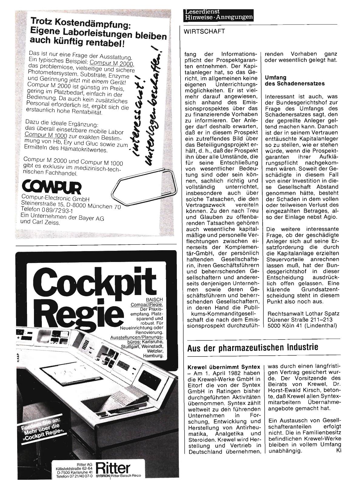 Vorschauseite 1: Aus der pharmazeutischen Industrie