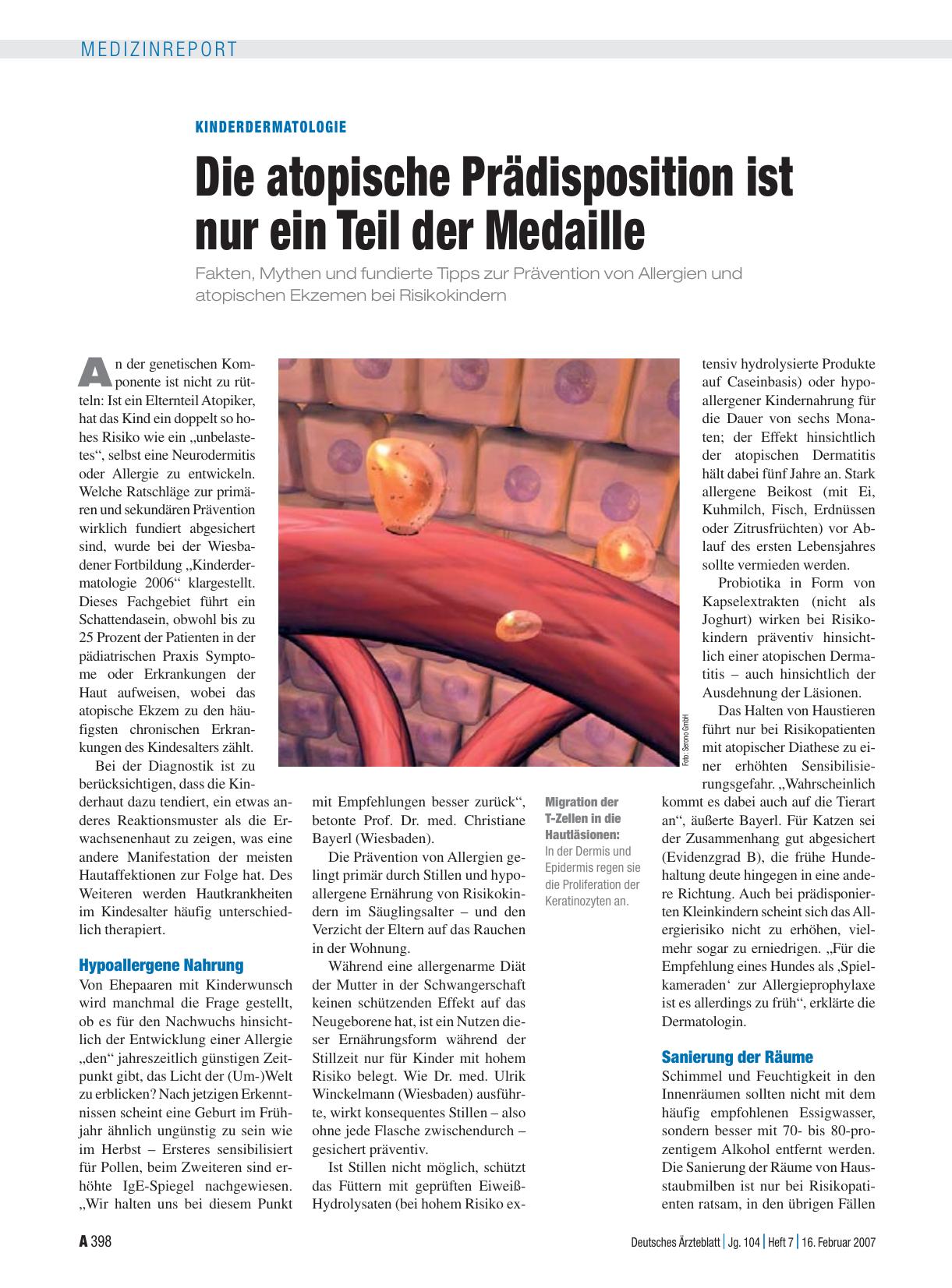 Vorschauseite 1: Kinderdermatologie: Die atopische Prädisposition ist nur ein Teil der Medaille