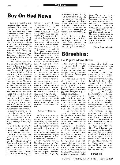 Vorschauseite 1: Börsebius: Heut' geh'n wir ins Maxim