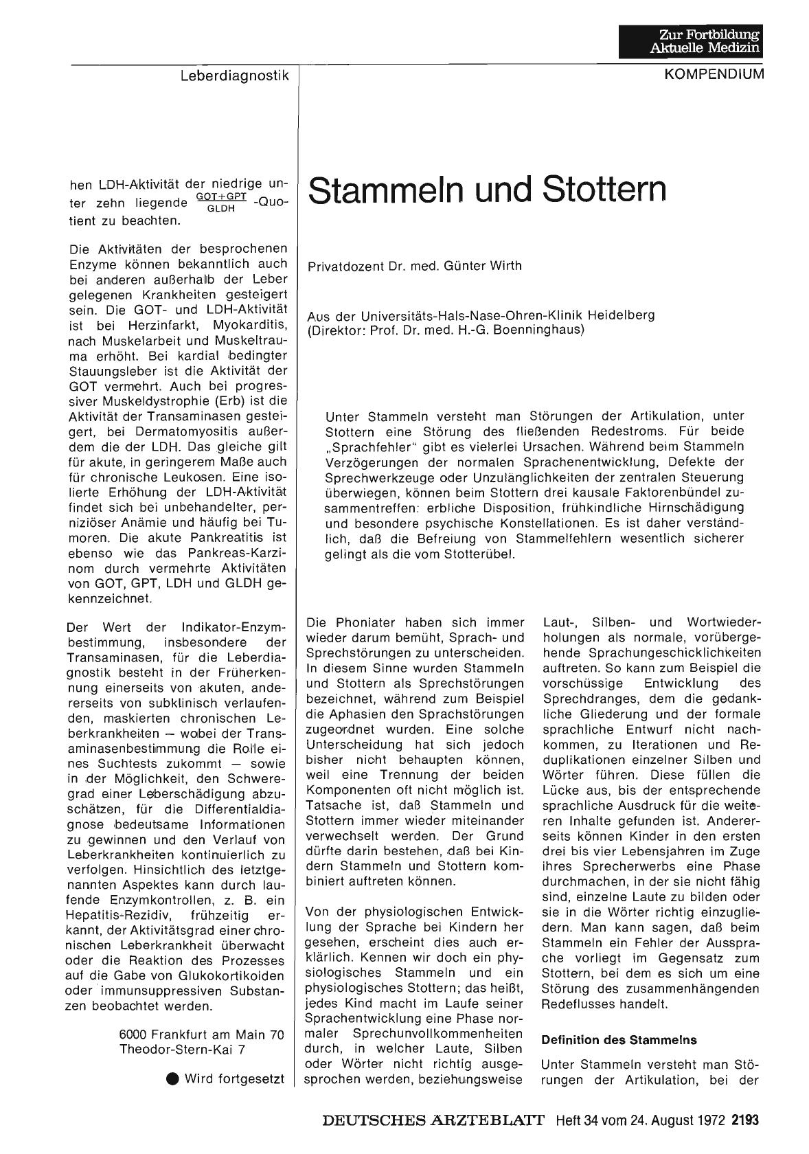 Vorschauseite 1: Stammeln und Stottern