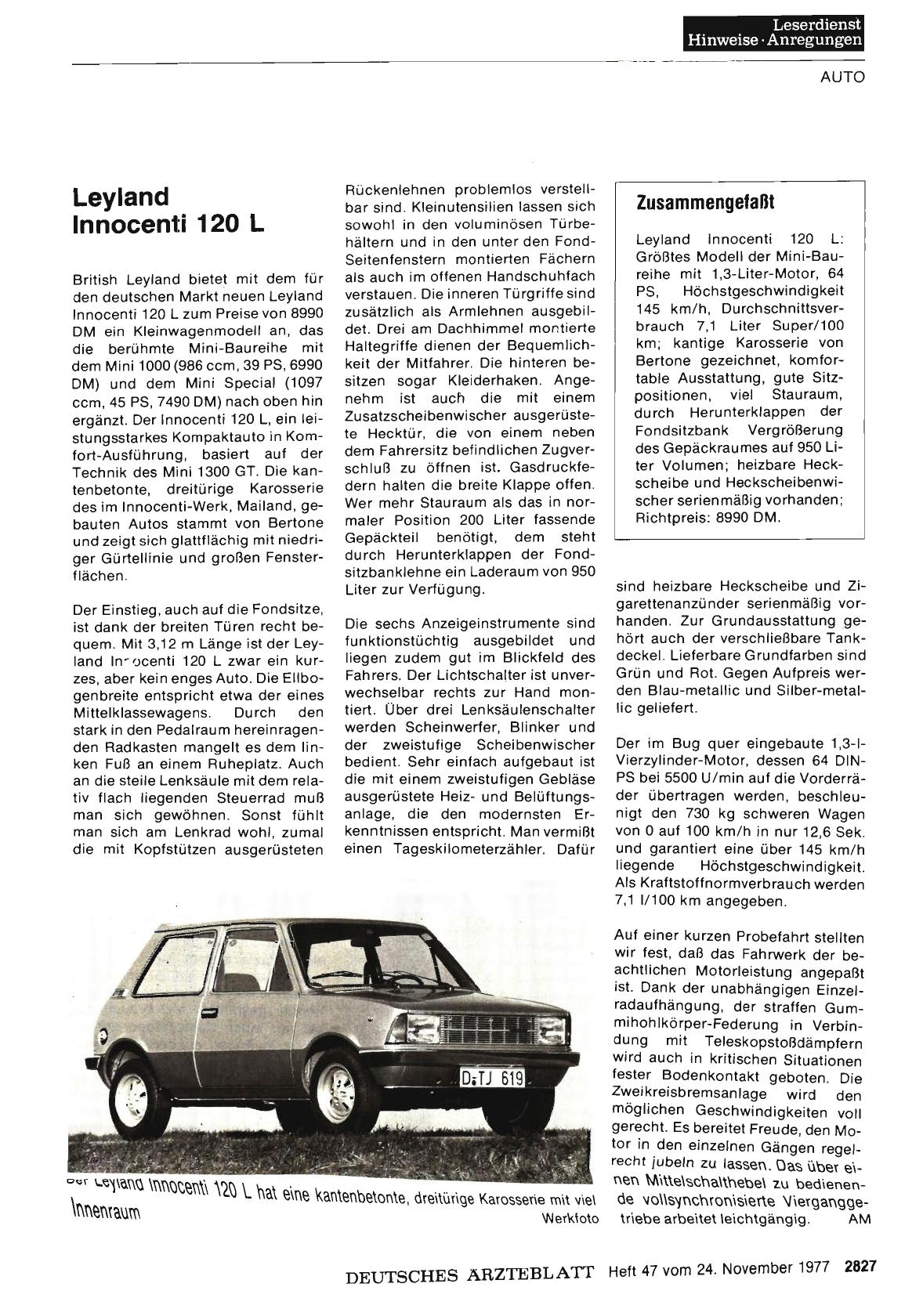 Vorschauseite 1: Leyland Innocenti 120 L