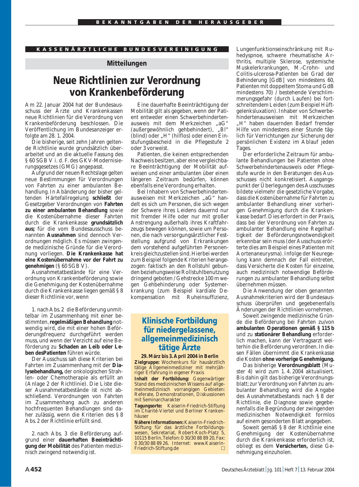 Vorschauseite 1: Klinische Fortbildung für niedergelassene, allgemeinmedizinisch tätige Ärzte
