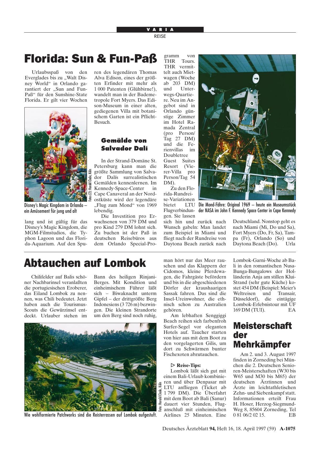 Vorschauseite 1: Florida: Sun & Fun-Paß