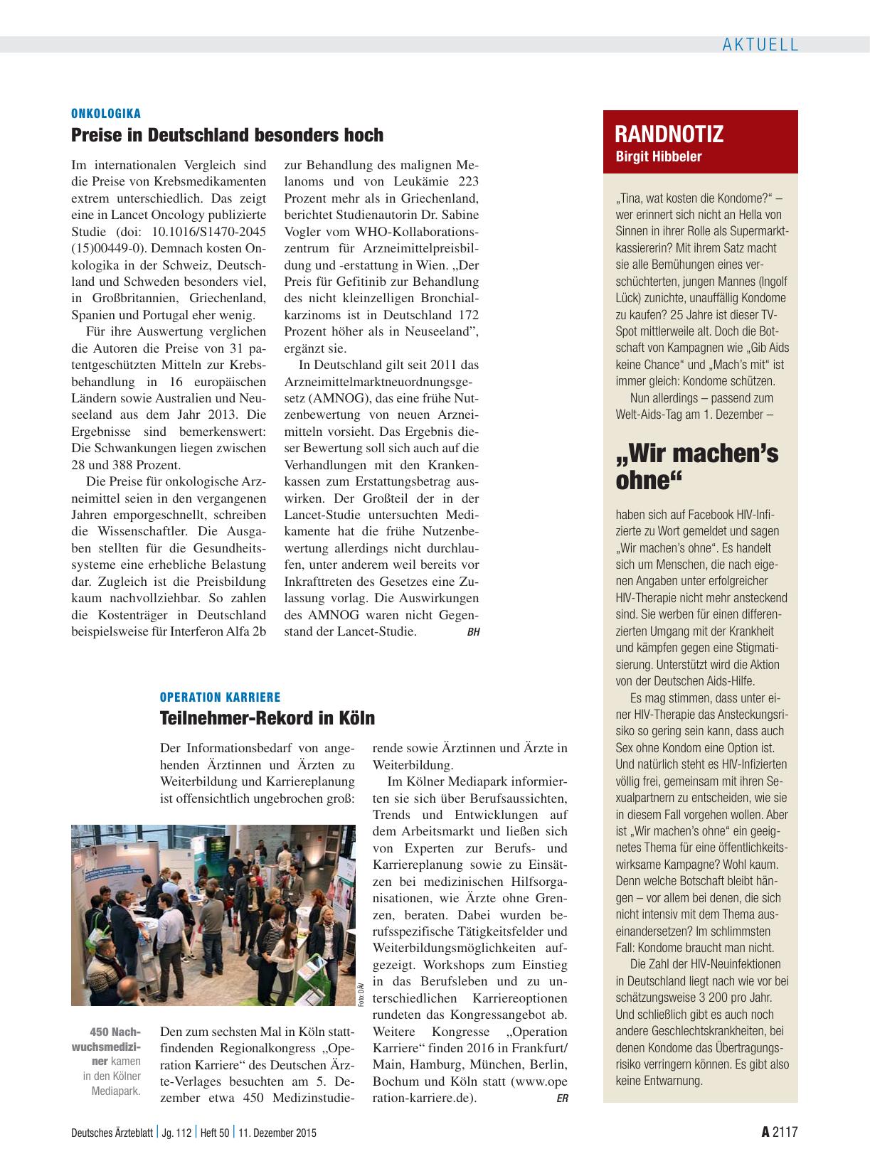 Vorschauseite 1: Randnotiz: „Wir machen’s ohne“
