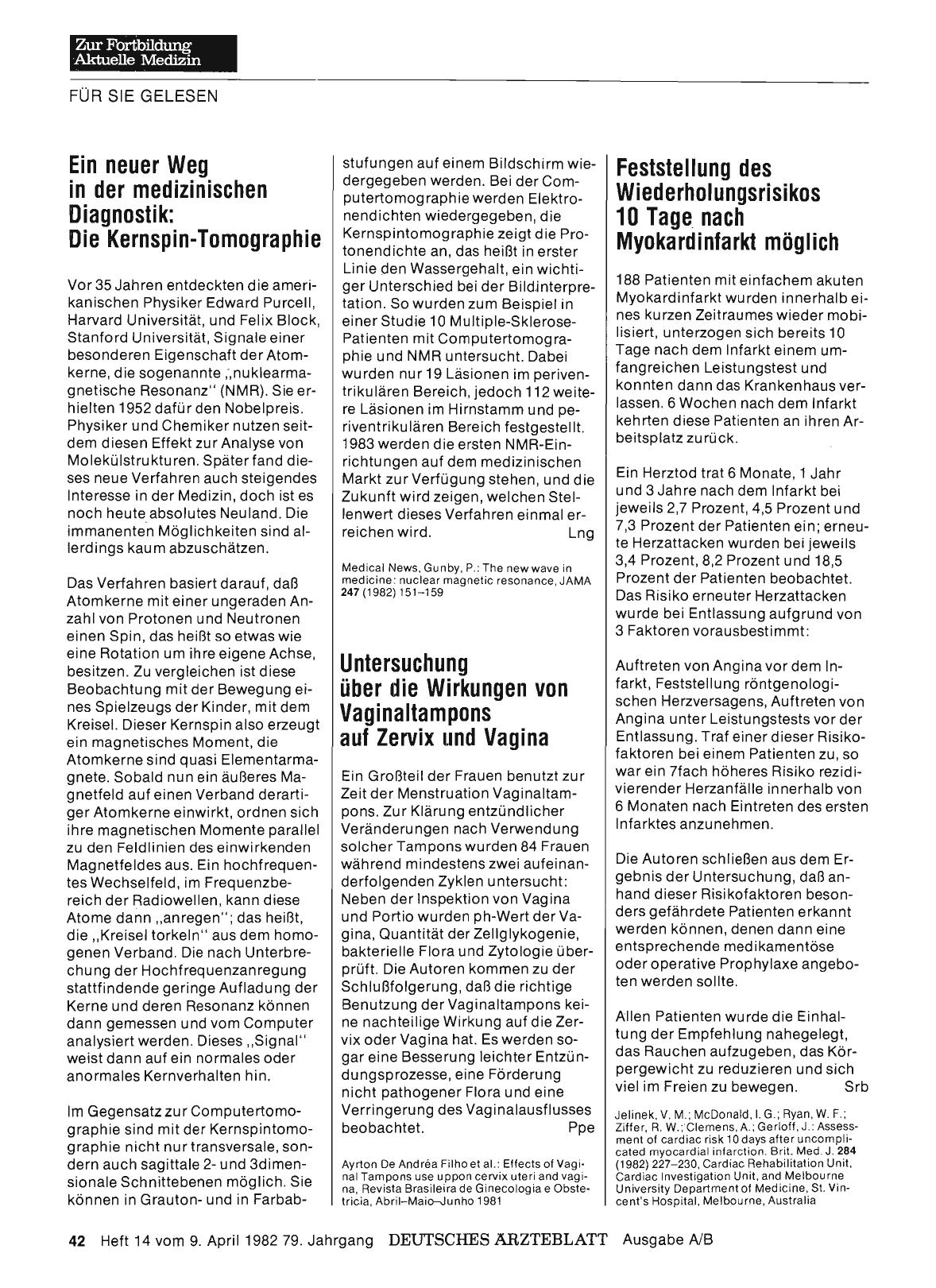 Vorschauseite 1: Ein neuer Weg in der medizinischen Diagnostik: Die Kernspin-Tomographie