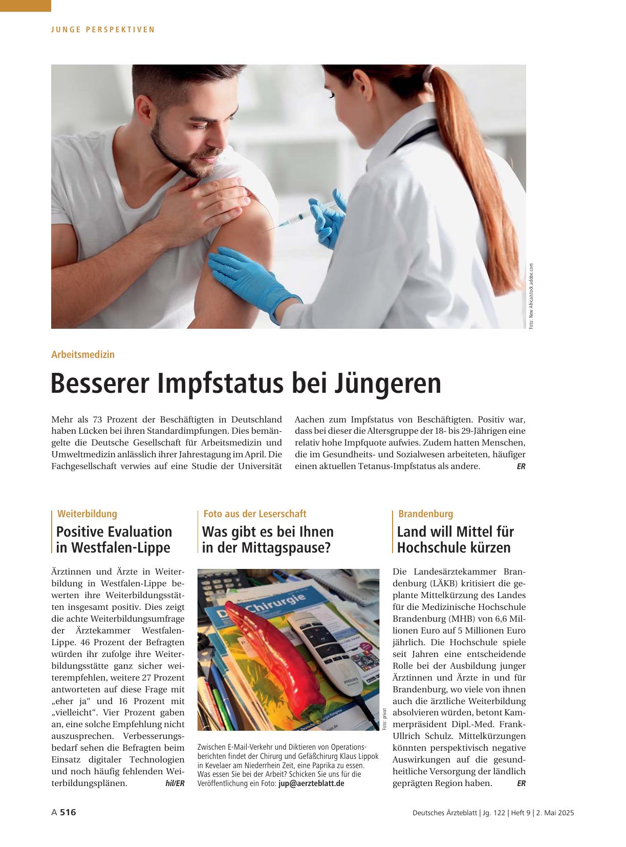 Vorschauseite 1: Foto aus der Leserschaft: Was gibt es bei Ihnen in der Mittagspause?