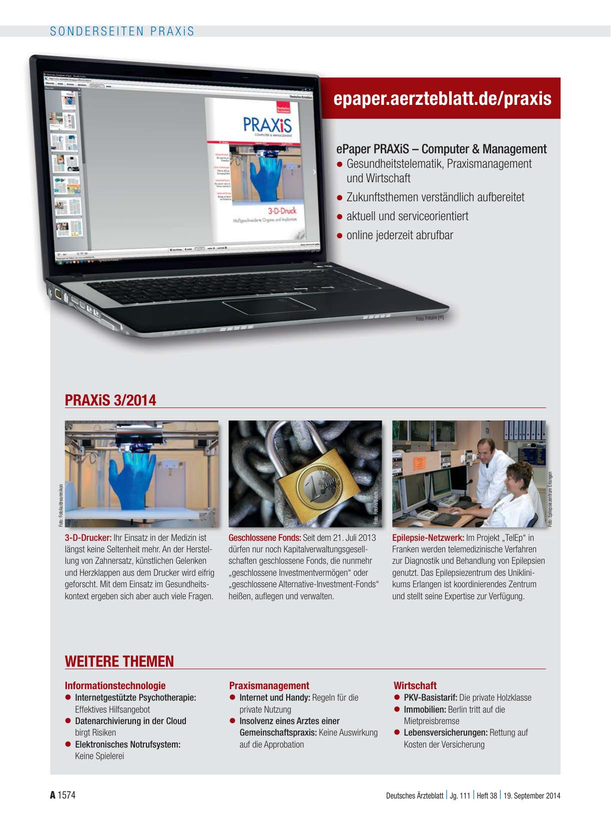 Vorschauseite 1: ePaper PRAXiS – Computer & Management Praxis