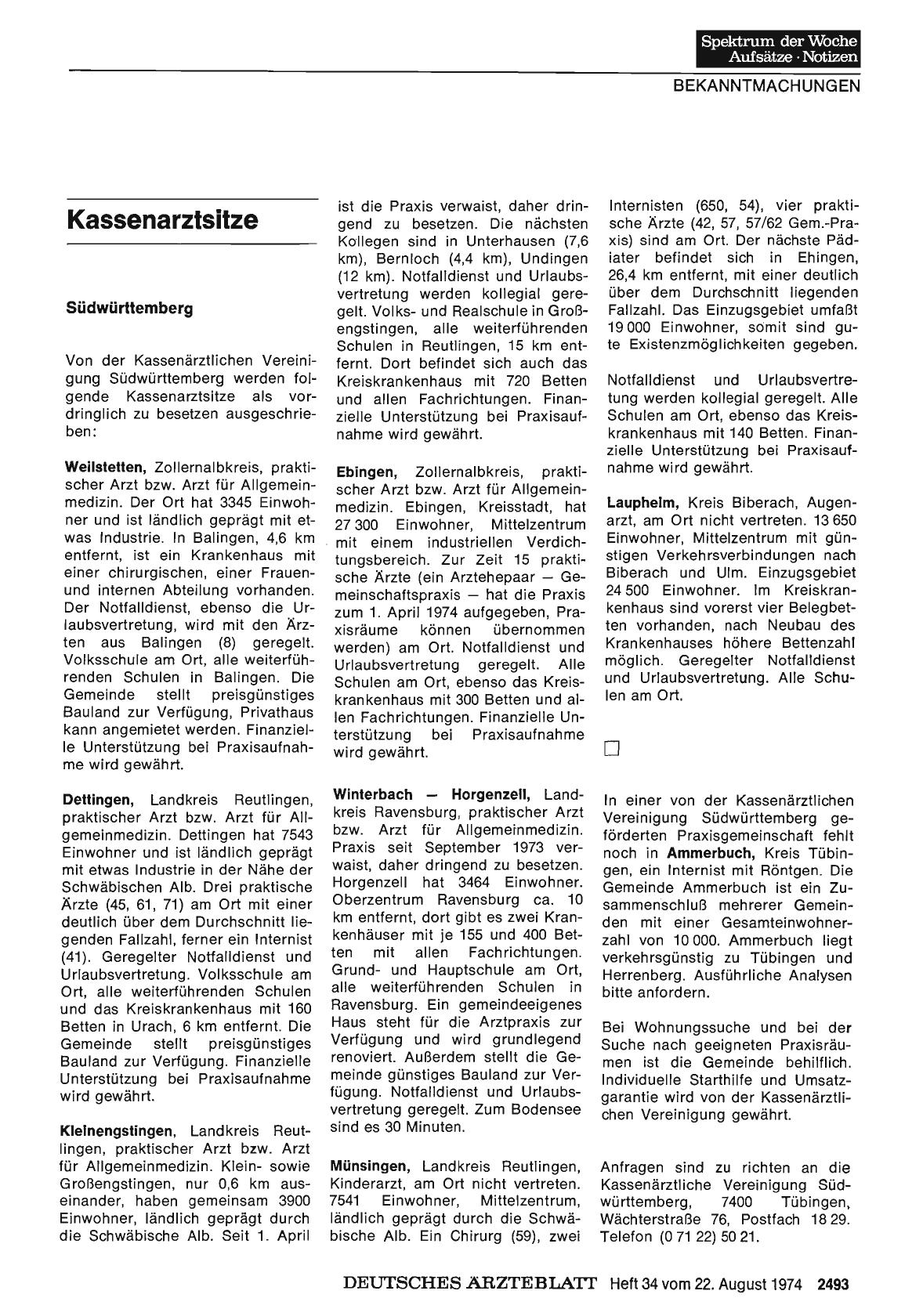 Vorschauseite 1: Kassenarztsitze