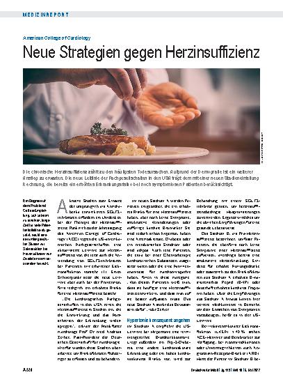 Vorschauseite 1: American College of Cardiology: Neue Strategien gegen Herzinsuffizienz