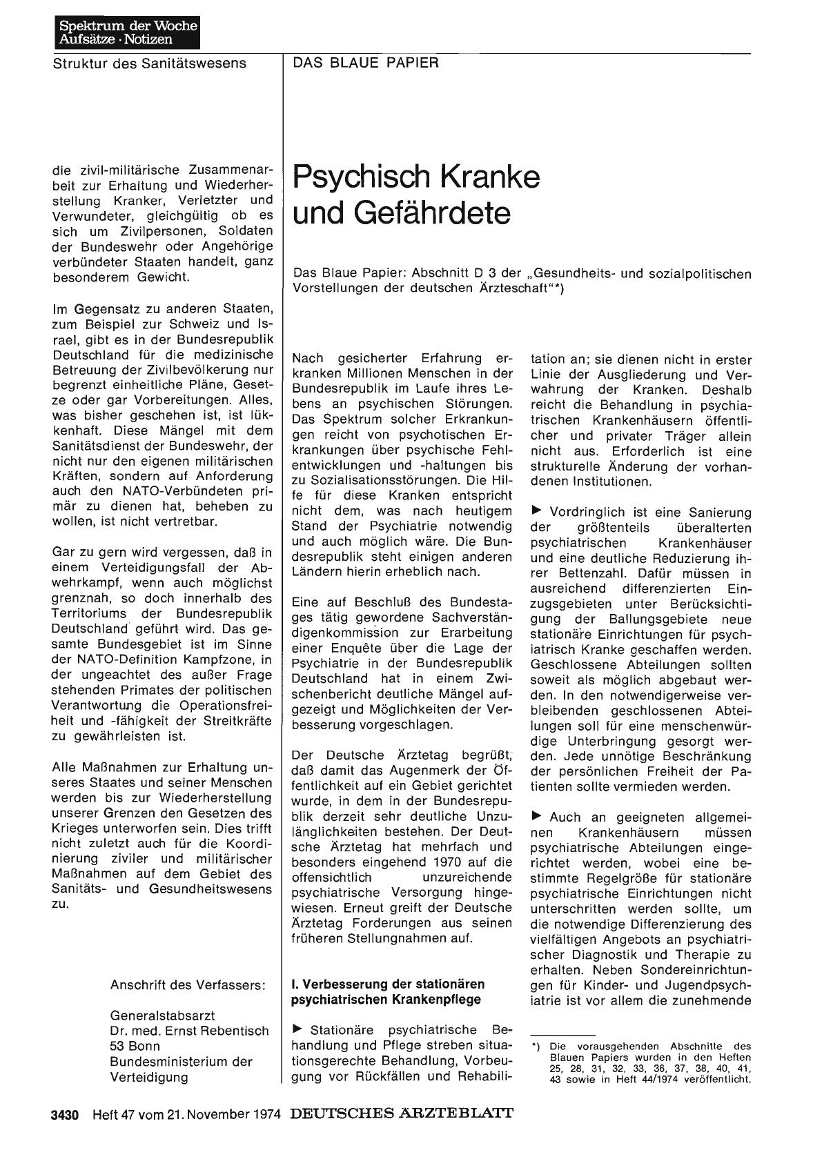 Vorschauseite 1: Psychisch Kranke und Gefährdete