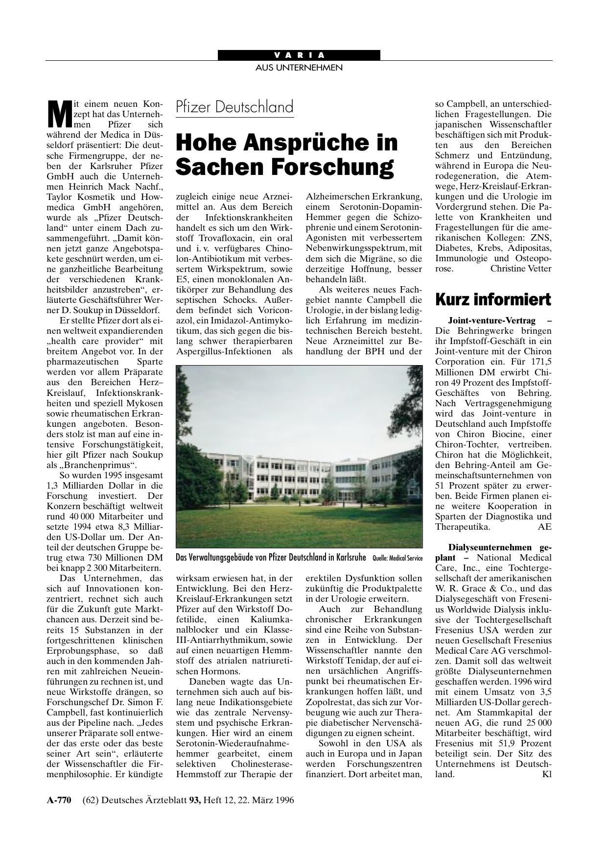 Vorschauseite 1: Kurz informiert