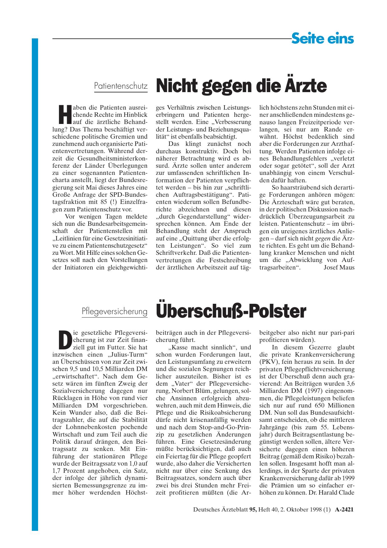 Vorschauseite 1: Patientenschutz