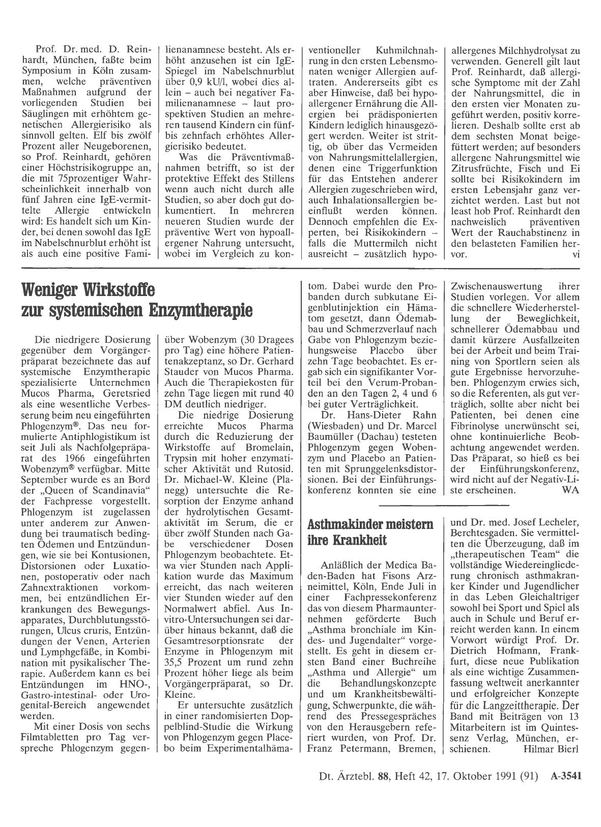 Vorschauseite 1: Asthmakinder meistern ihre Krankheit