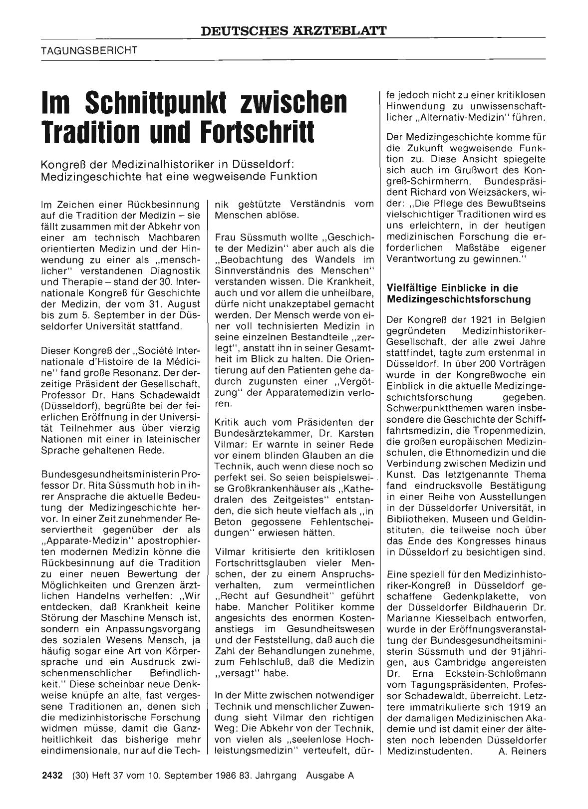 Vorschauseite 1: Im Schnittpunkt zwischen Tradition und Fortschritt