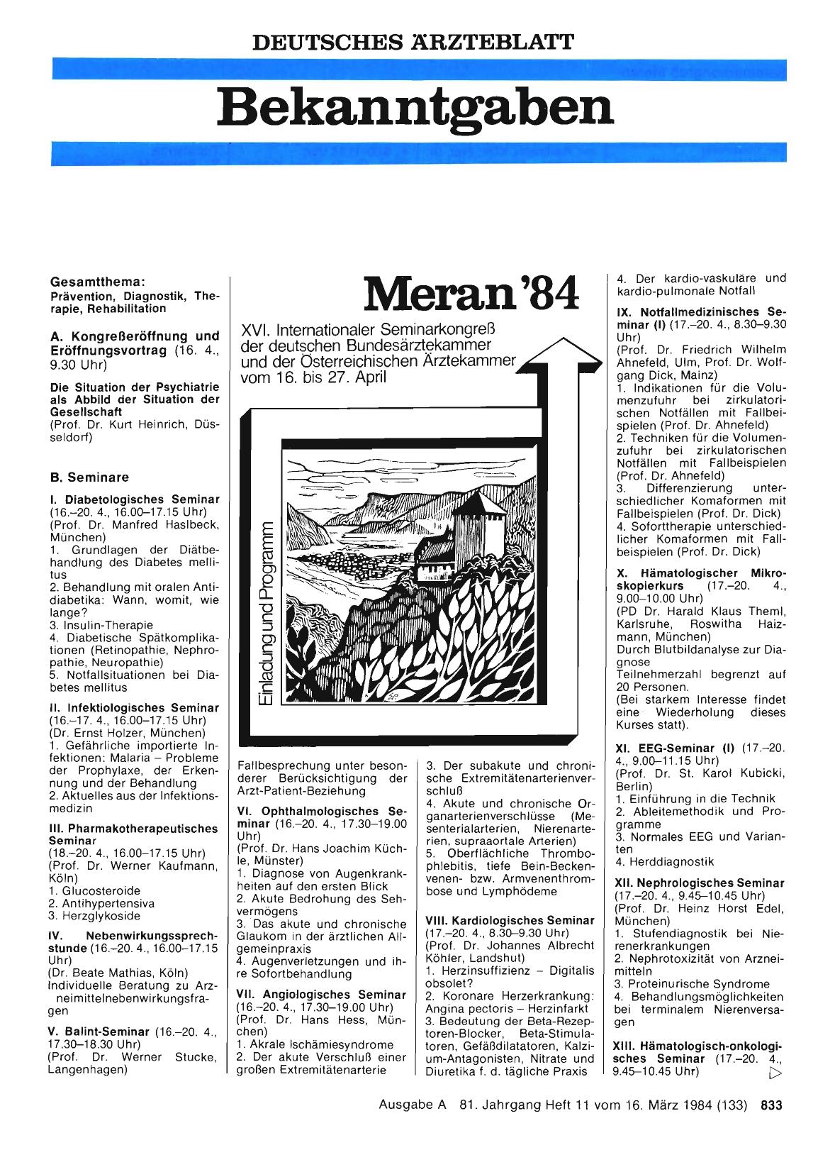 Vorschauseite 1: Meran '84