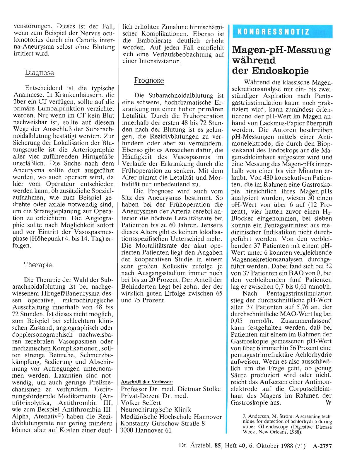 Vorschauseite 1: Magen-pH-Messung während der Endoskopie