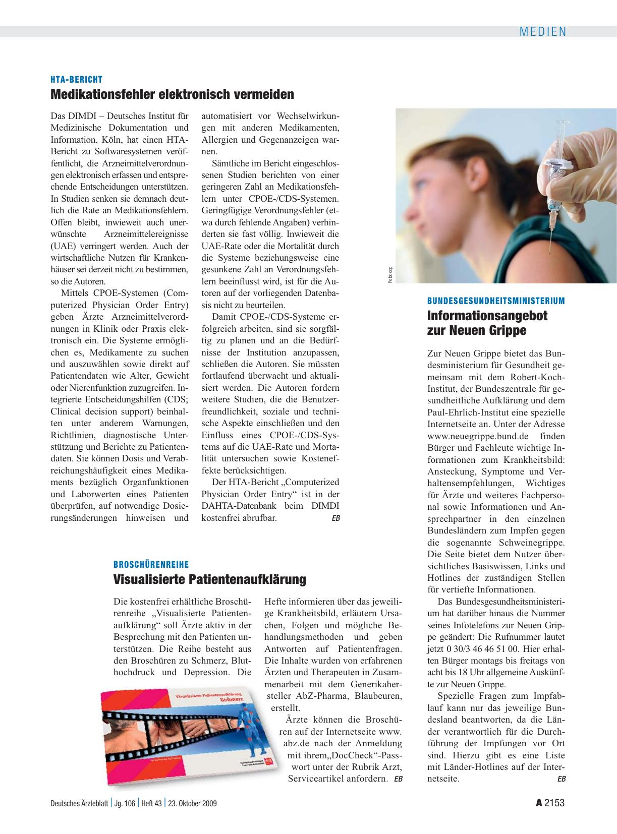 Vorschauseite 1: Broschürenreihe: Visualisierte Patientenaufklärung