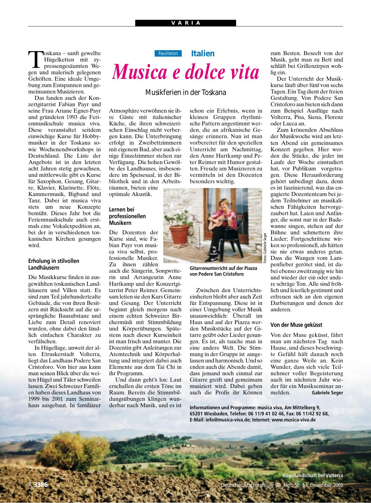 Vorschauseite 1: Italien: Musica e dolce vita