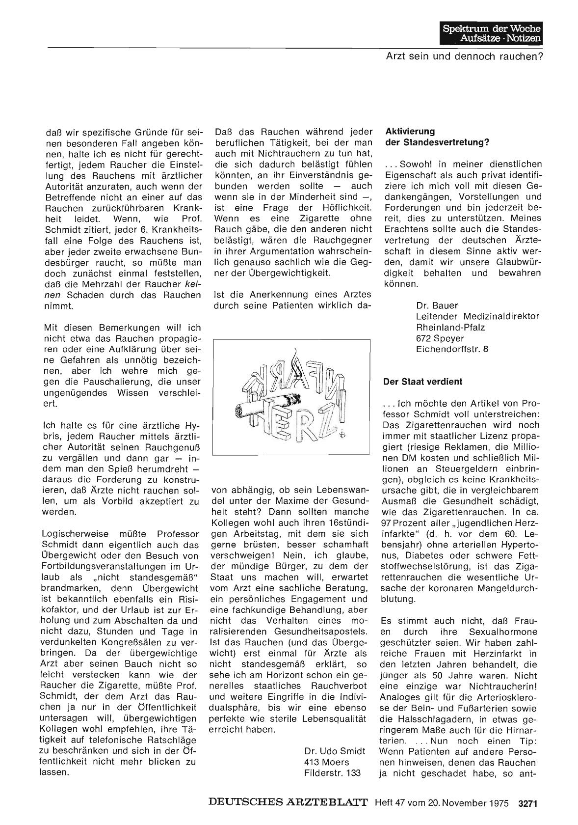 Vorschauseite 1: Arzt sein und dennoch rauchen? : Der Staat verdient