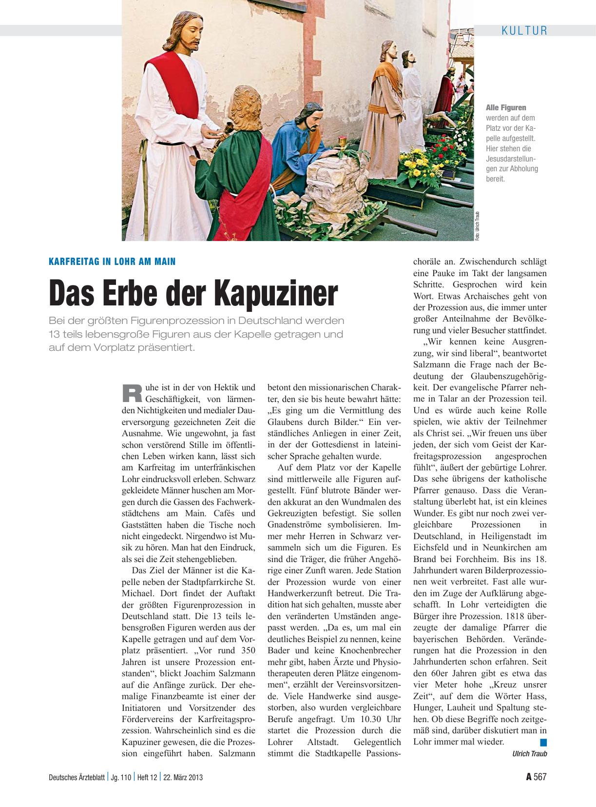 Vorschauseite 1: Karfreitag in Lohr am Main: Das Erbe der Kapuziner