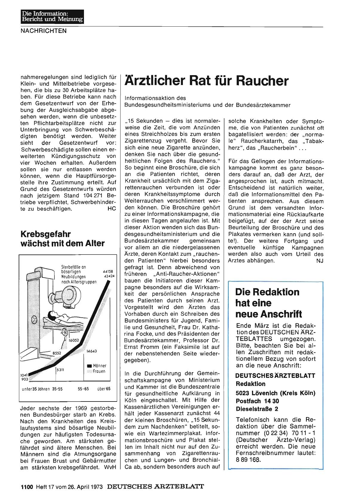Vorschauseite 1: Krebsgefahr wächst mit dem Alter