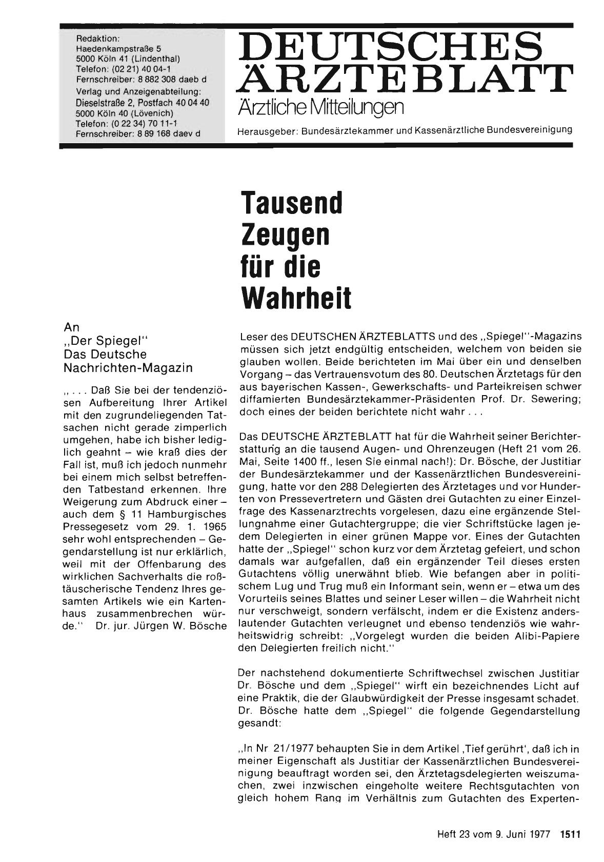 Vorschauseite 1: Tausend Zeugen für die Wahrheit