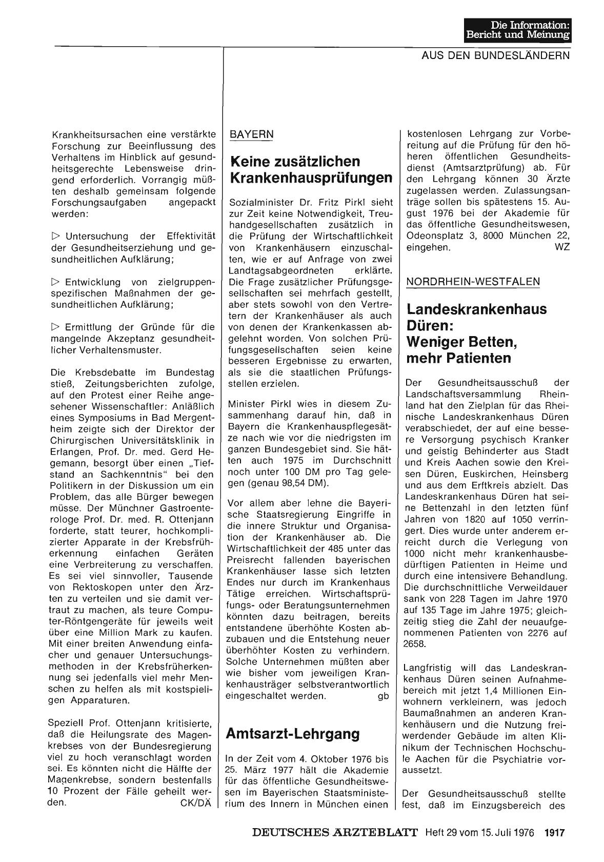 Vorschauseite 1: Nordrhein-Westfalen: Landeskrankenhaus Düren: Weniger Betten, mehr Patienten