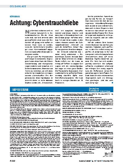 Vorschauseite 1: Börsebius: Achtung – Cyberstrauchdiebe