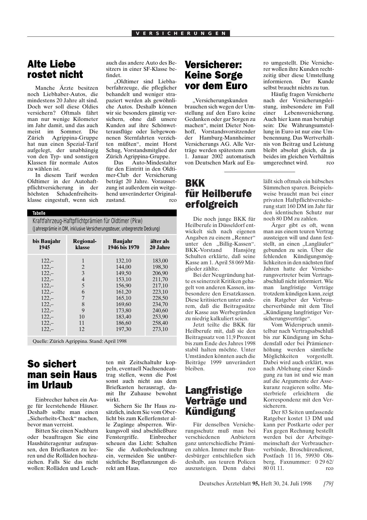 Vorschauseite 1: Versicherer: Keine Sorge vor dem Euro