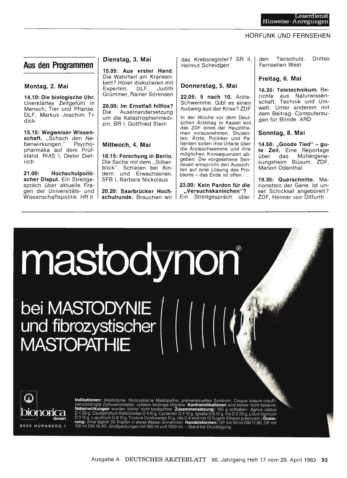 Vorschauseite 1: Aus den Programmen
