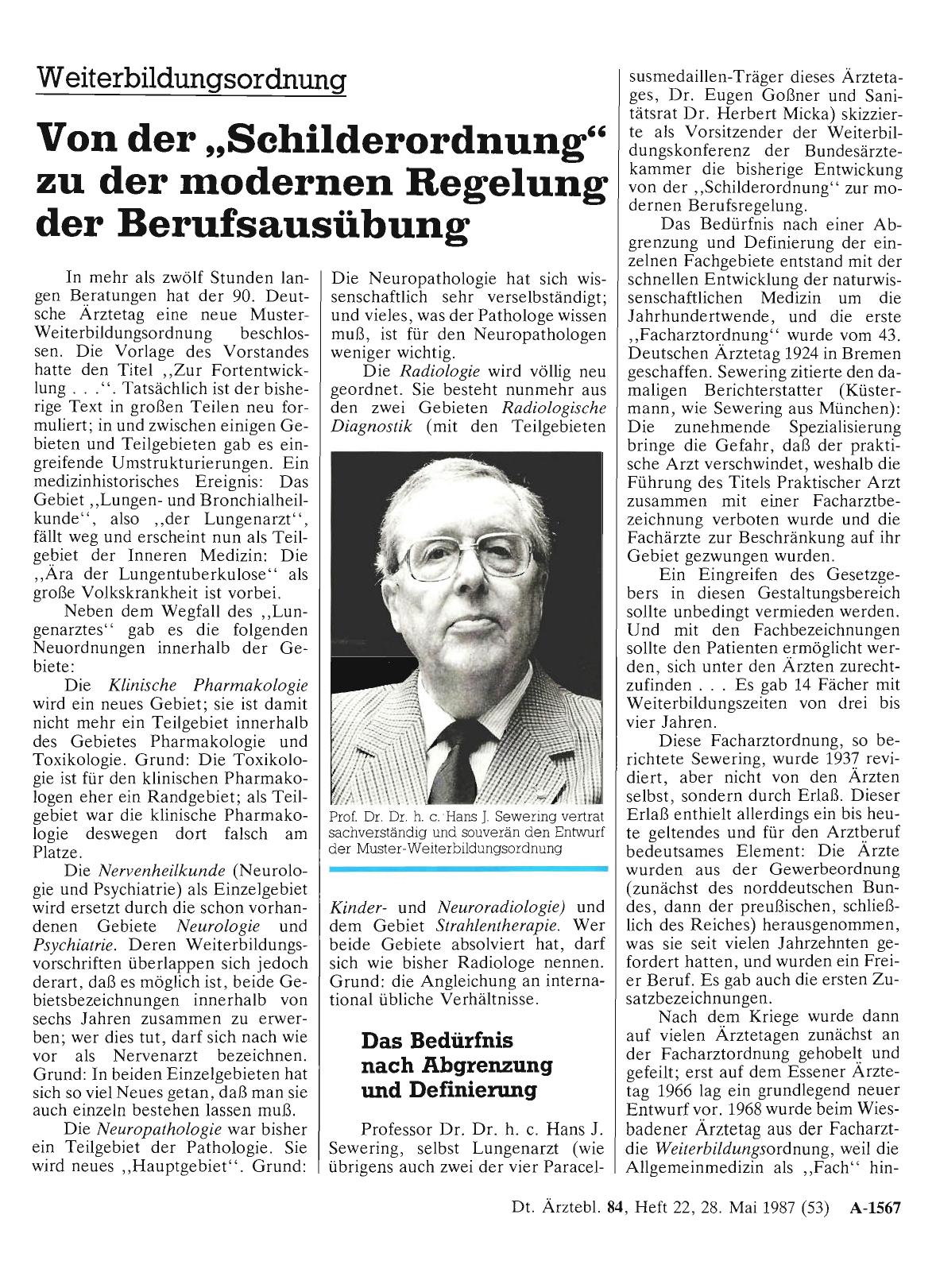Vorschauseite 1: Weiterbildungsordnung: Von der „Schilderordnung“ zu der modernen Regelung der Berufsausübung