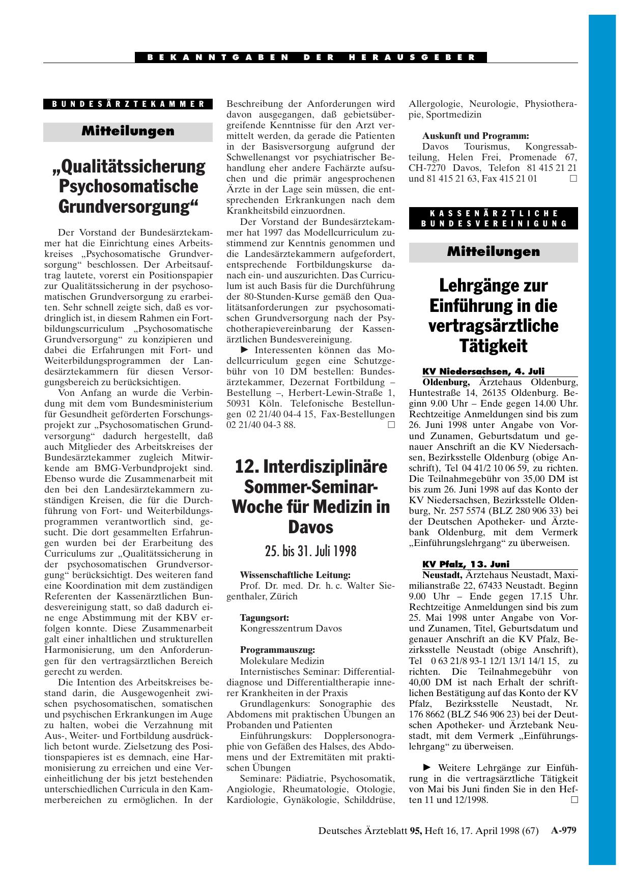 Vorschauseite 1: „Qualitätssicherung Psychosomatische Grundversorgung„