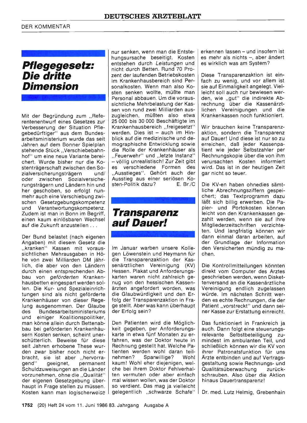 Vorschauseite 1: Transparenz auf Dauer!