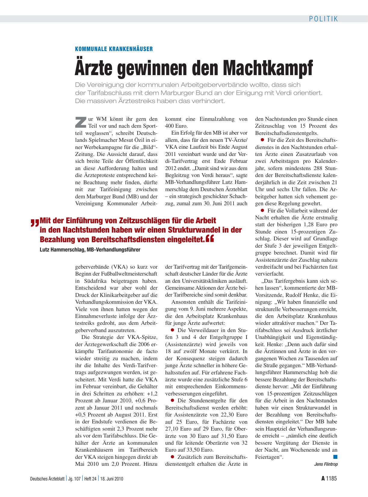Vorschauseite 1: Kommunale Krankenhäuser: Ärzte gewinnen den Machtkampf