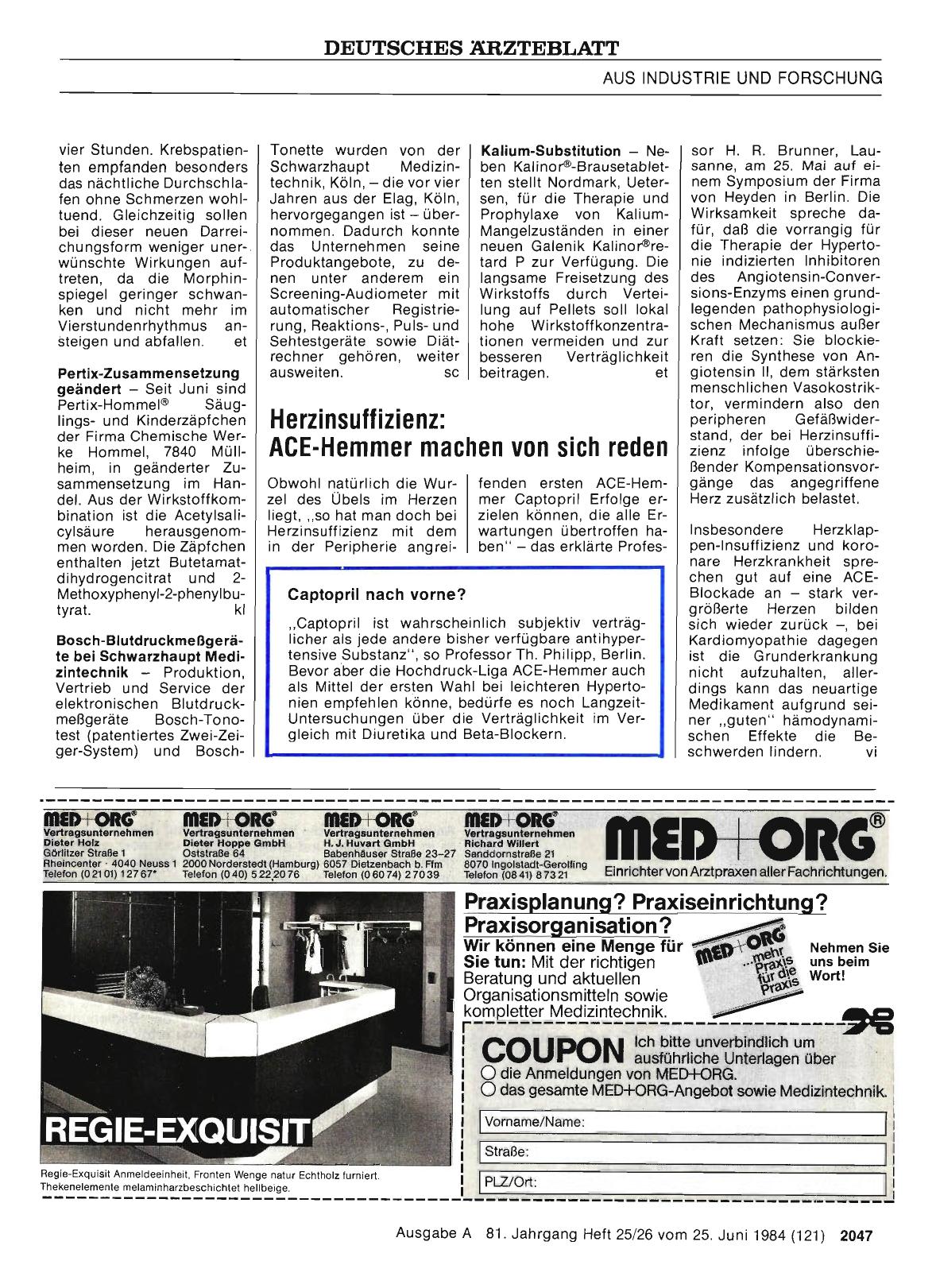 Vorschauseite 1: Herzinsuffizienz: ACE-Hemmer machen von sich reden