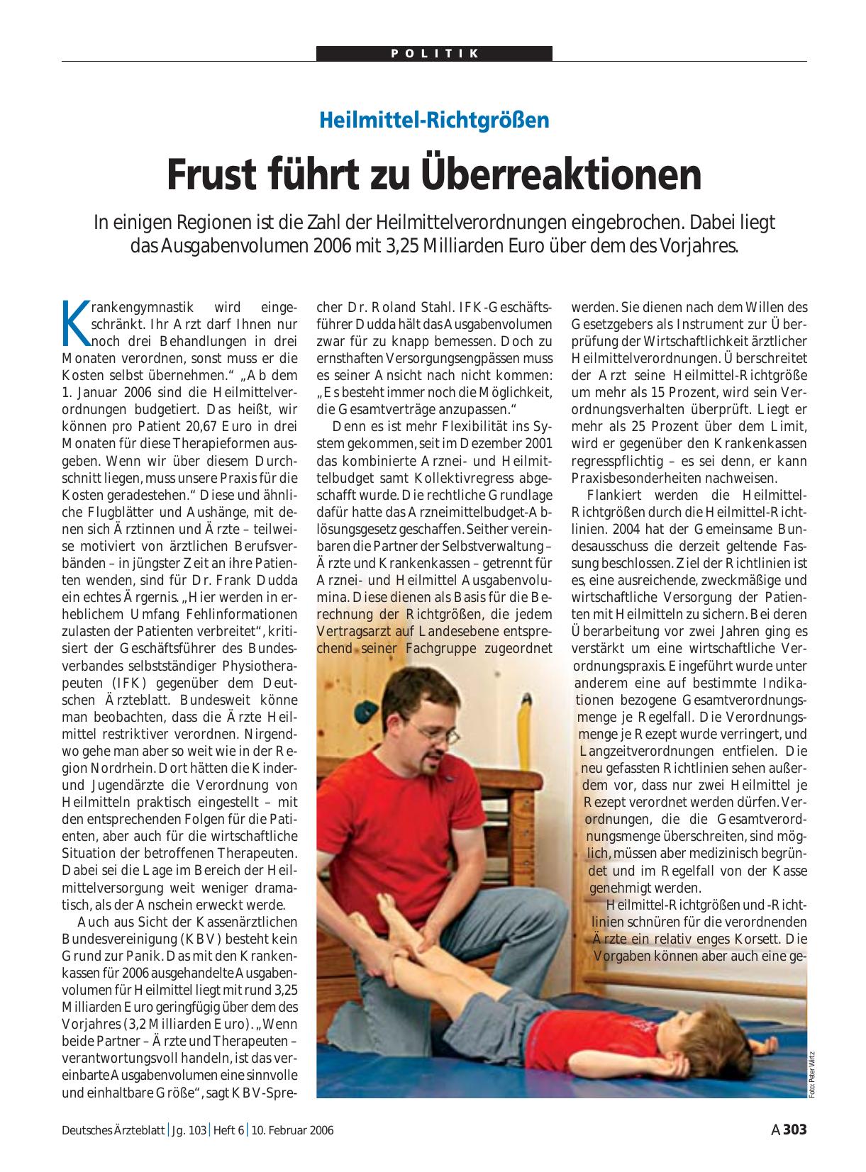 Vorschauseite 1: Heilmittel-Richtgrößen: Frust führt zu Überreaktionen