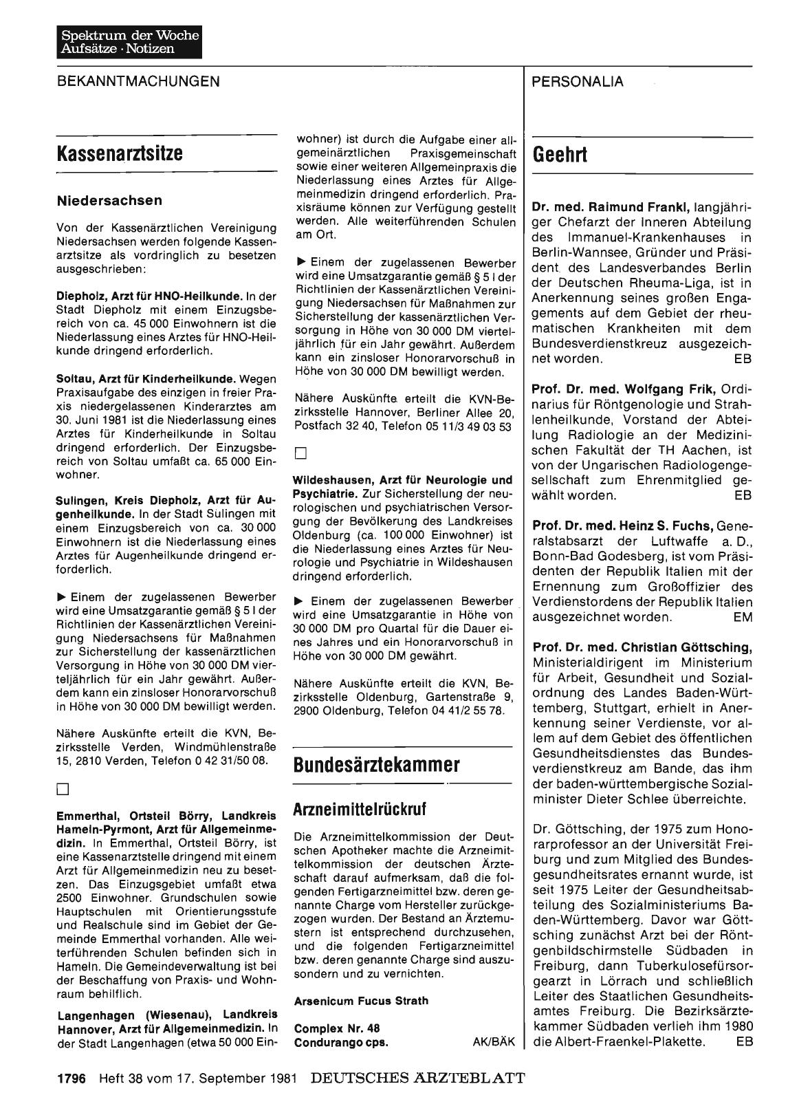Vorschauseite 1: Bundesärztekammer