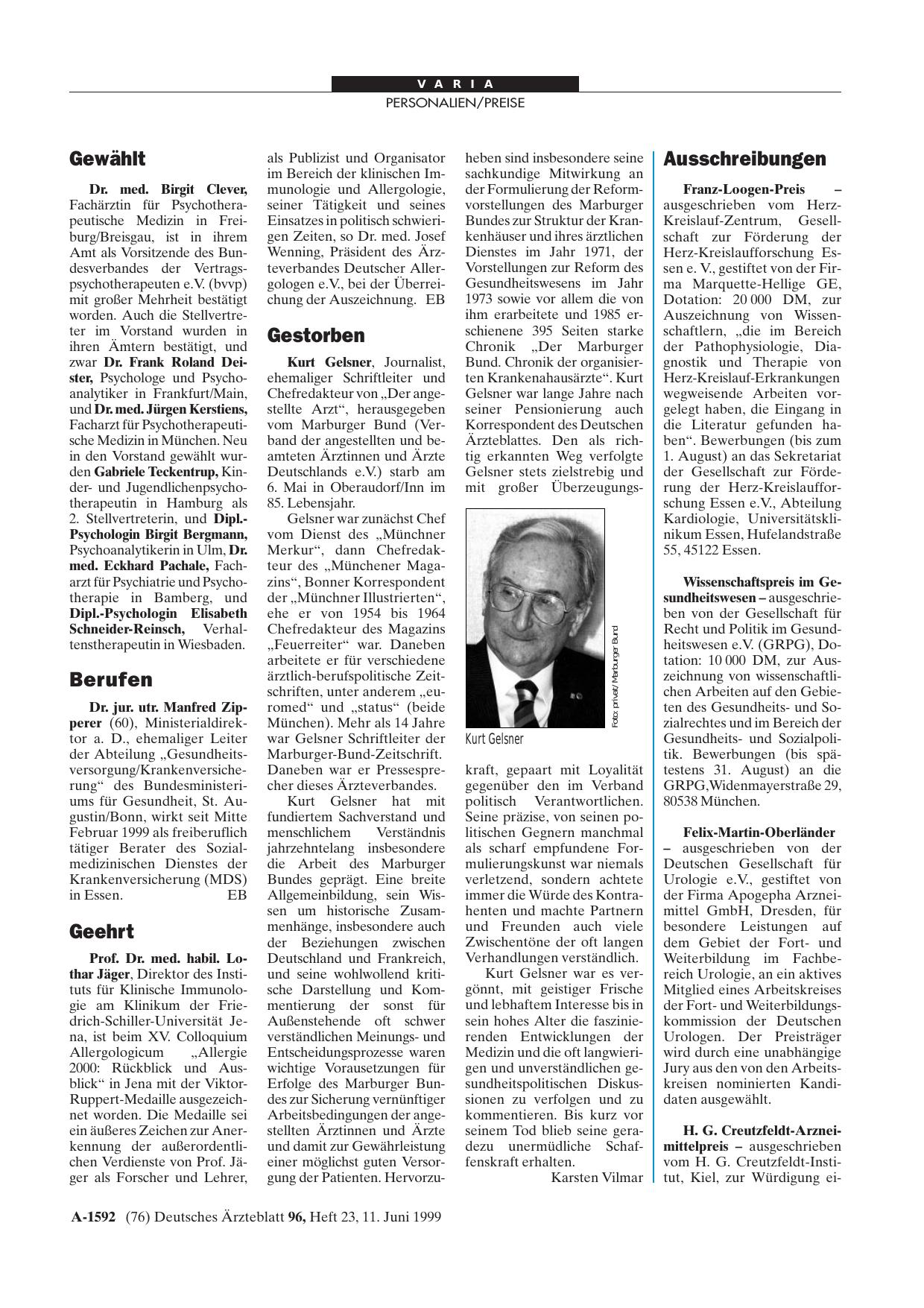 Vorschauseite 1: Geehrt