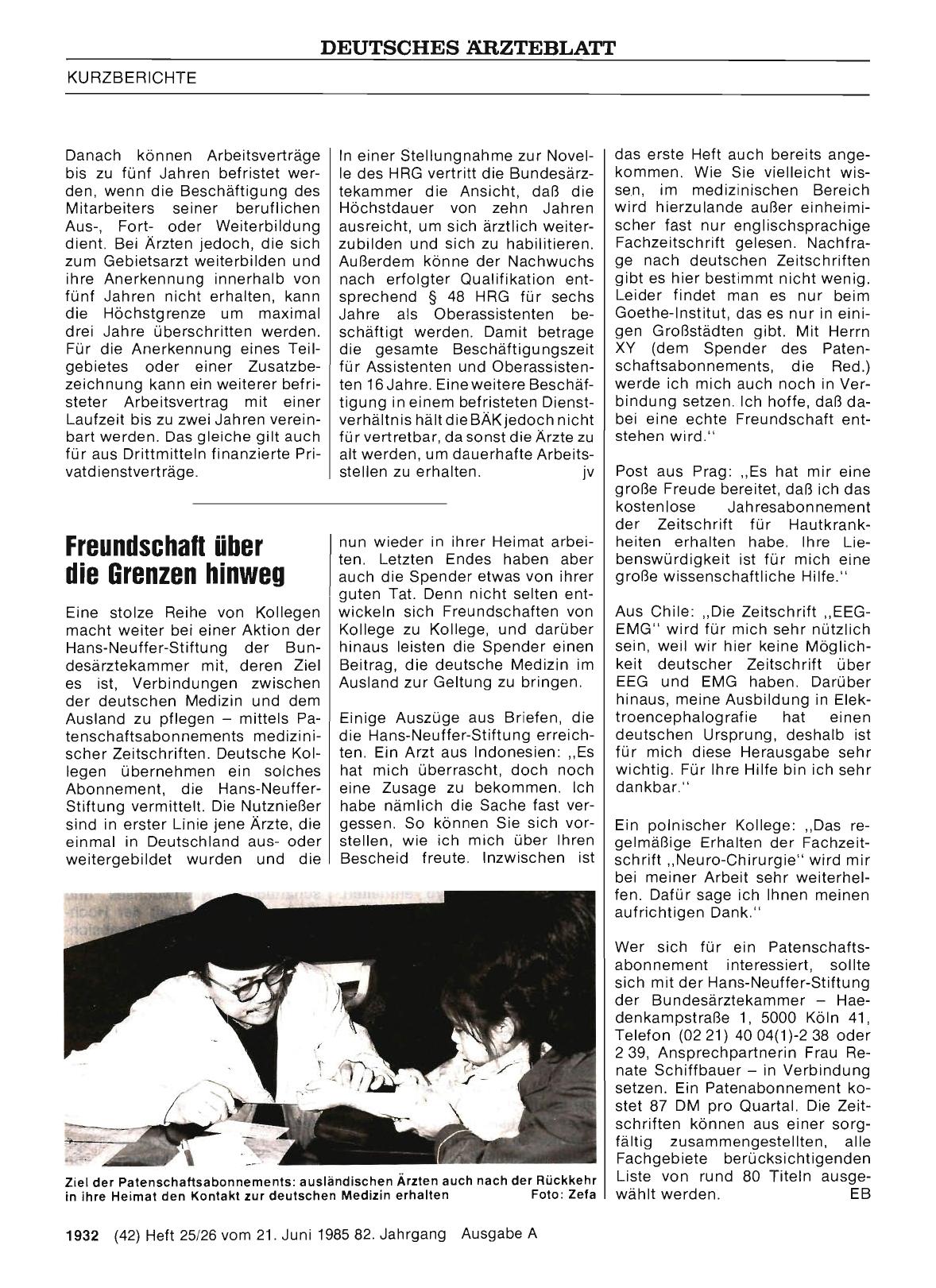 Vorschauseite 1: Freundschaft über die Grenzen hinweg