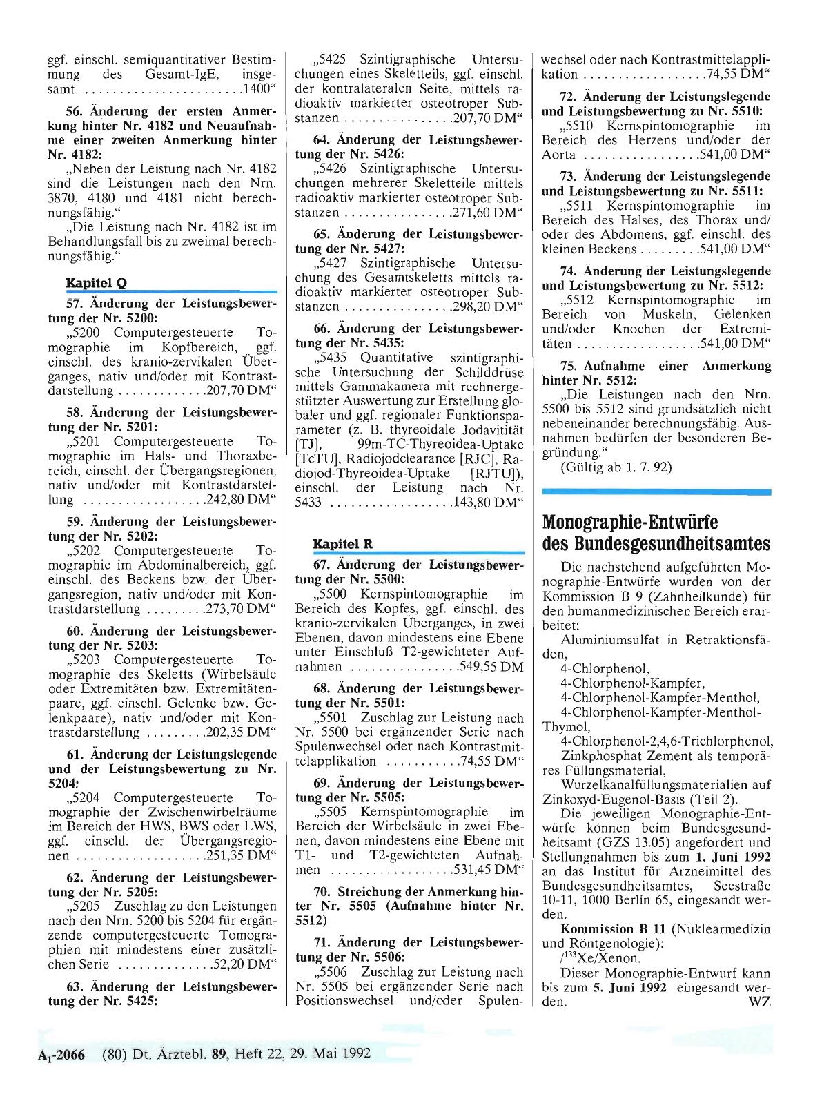 Vorschauseite 1: Monographie-Entwürfe des Bundesgesundheitsamtes