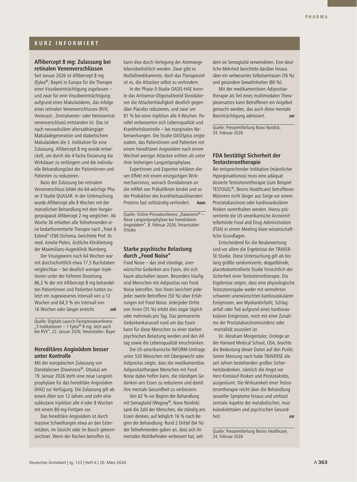 Vorschauseite 1: Kurz informiert
