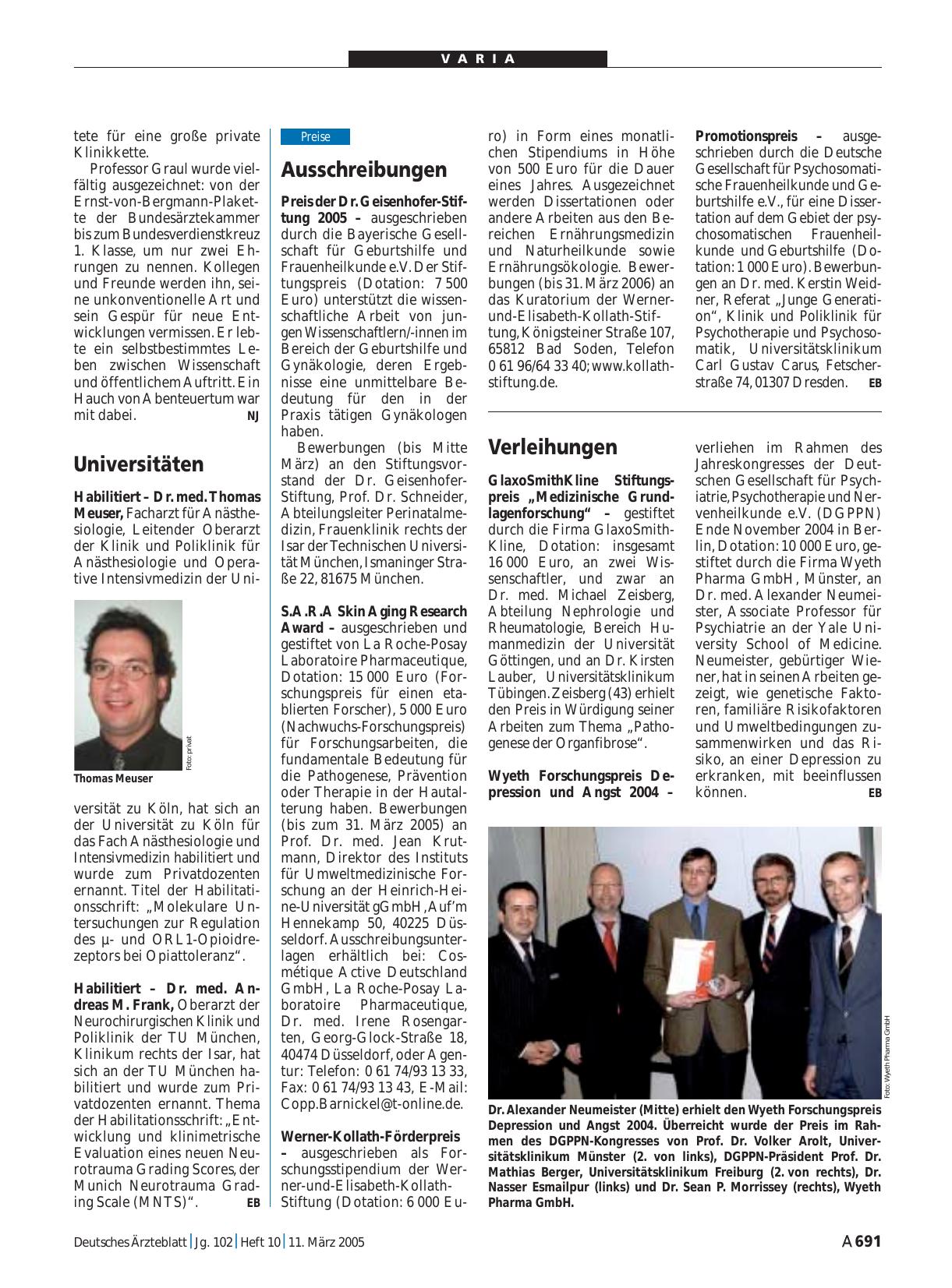 Vorschauseite 1: Universitäten